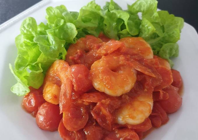 Easiest Way to Make Any-night-of-the-week Sambal tomato prawns
