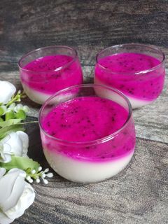 Foto resep Puding Susu Buah Naga