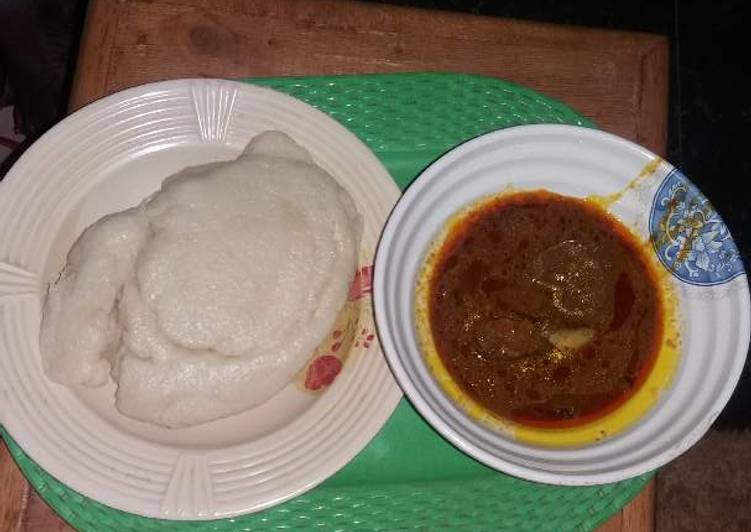 Semolina and Ogbono soup
