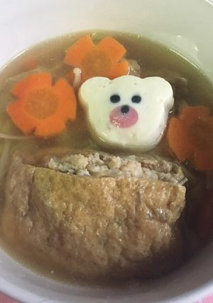รูปของ แกงจืดฟองเต้าหู้ยัดไส้ไก่สับ