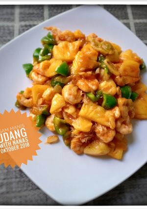 Foto resep Asam Manis Udang with Nanas