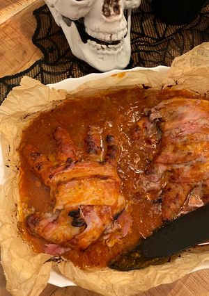 Une photo de ☆Mains Lardées à la Bolognaise pour Halloween☆