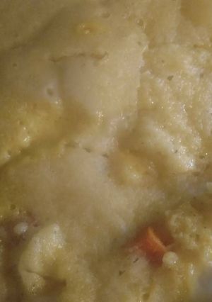 A picture of Crock-Pot Cornbread Chicken Pie.
