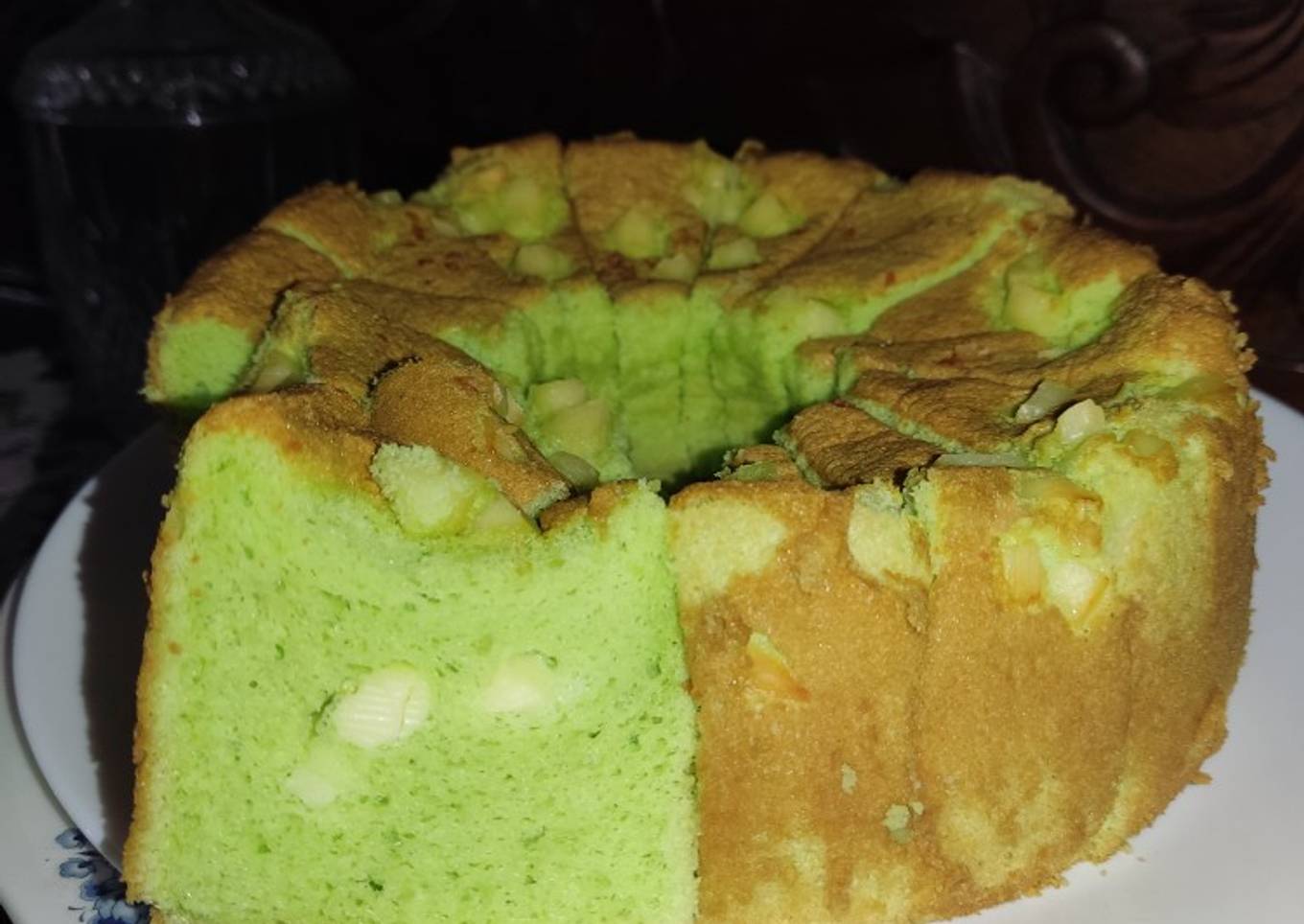 Chiffon cake Pandan Keju