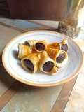 Roti Keong Vla Pisang Coklat