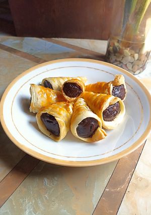 Foto resep Roti Keong Vla Pisang Coklat