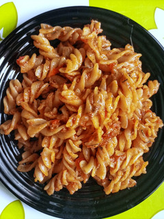 A picture of Cheesy pasta meal.