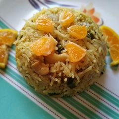 A picture of Orange pulao.