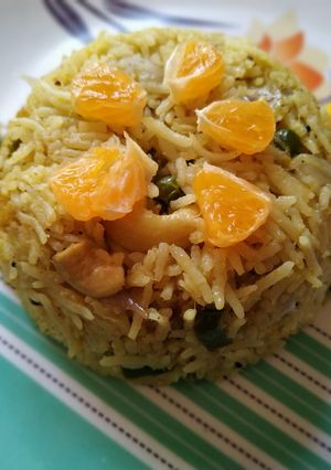 A picture of Orange pulao.