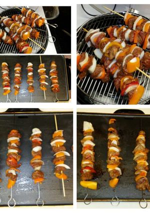 A picture of Grill Inside Beef Kabobs.