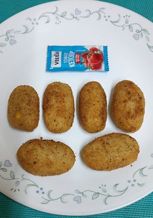 A picture of 🌽 Corn 🌽 & Paneer Croquettes.