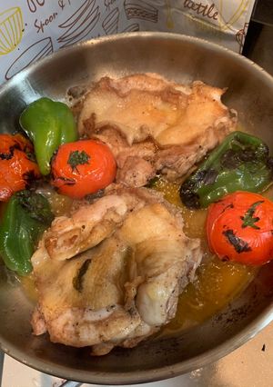 Una foto de Pollo a la sartén