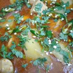Chicken aloo ka shorbe wala salan A picture of Chicken aloo ka shorbe wala salan.