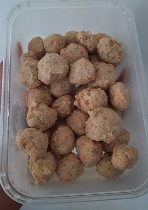 Foto resep #MPASI Bakso Ayam Wortel Tanpa Tepung
