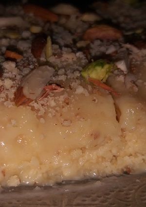 A picture of Malai milk cake.