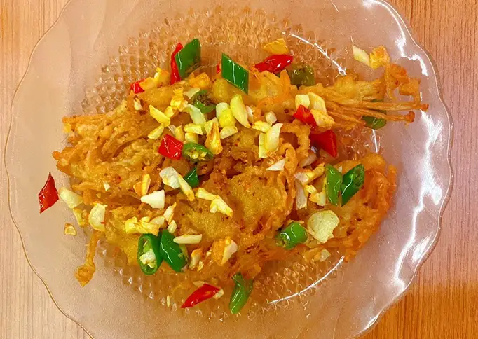 Enoki crispy / enoki cabe garam ⭐️⭐️⭐️⭐️⭐️