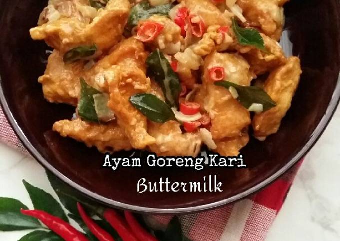 Resipi Ayam Goreng Kari Buttermilk Kchup Oleh Eka Zahra Cookpad