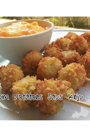 Foto resep Pom - Pom Potatoes Saus Keju
