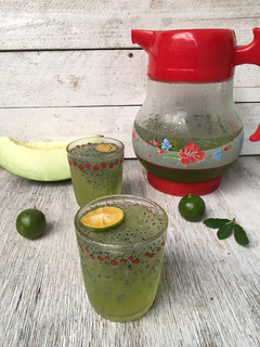Foto resep Es Melon Selasih