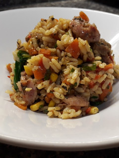 Una foto de Paella