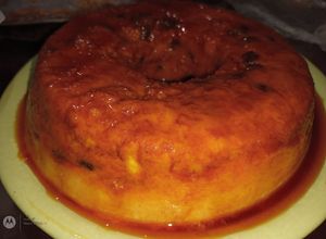 Una foto de Budín de pan con flan de caja...para sacar de apuros muy rápido