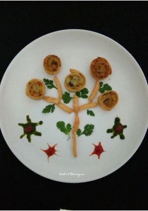 A picture of Pin wheel samosa tree.