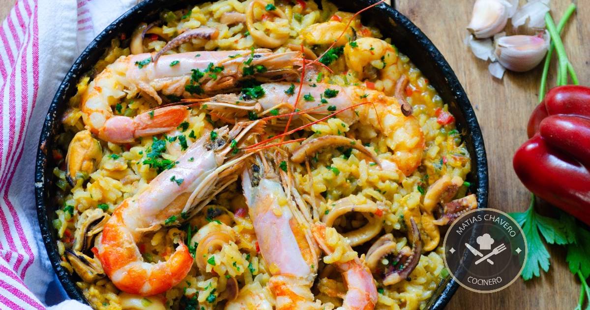 Paella de mariscos Receta de Matias Chavero Cookpad