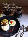 Nasi Berserat, Tumis Kecambah Oncom & Telur Rebus