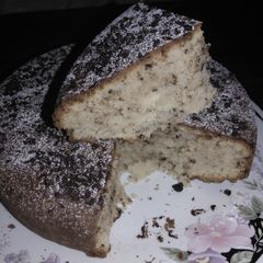 A picture of Eggless chocolate chip vanilla cake #Chocolatebakingcontest.