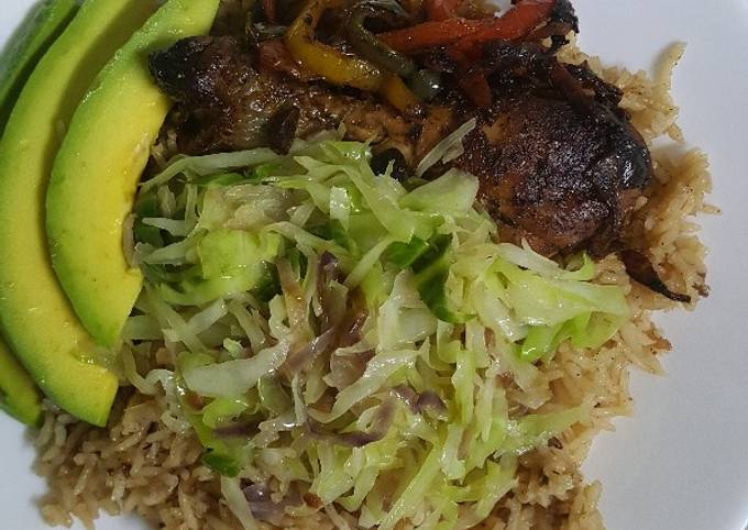 Recipe of Favorite Pilau Fried Cabbage &amp; Chicken