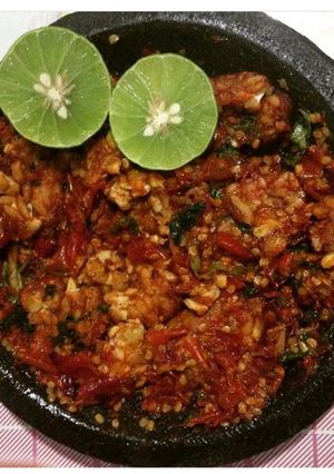 Foto resep Sambal penyet Tempe Dan kemangi