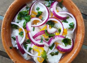Una foto de Ceviche de brótola