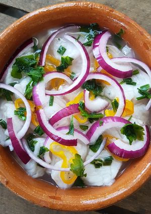 Una foto de Ceviche de brótola