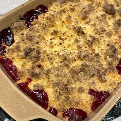 Bramley Apple & Cherry Crumble 🍏 🍒 A picture of Bramley Apple & Cherry Crumble 🍏 🍒.