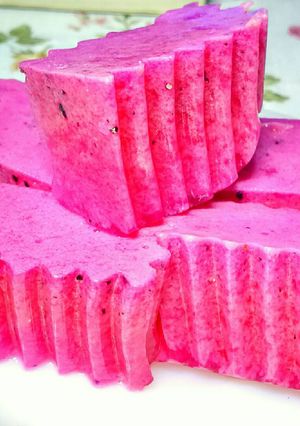 Foto resep puding susu naga 😆