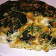 Tortilla de espinacas, queso y claras de huevo