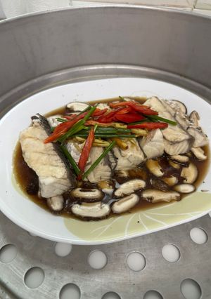 รูปของ ปลากะพงนึ่งซีอิ้ว