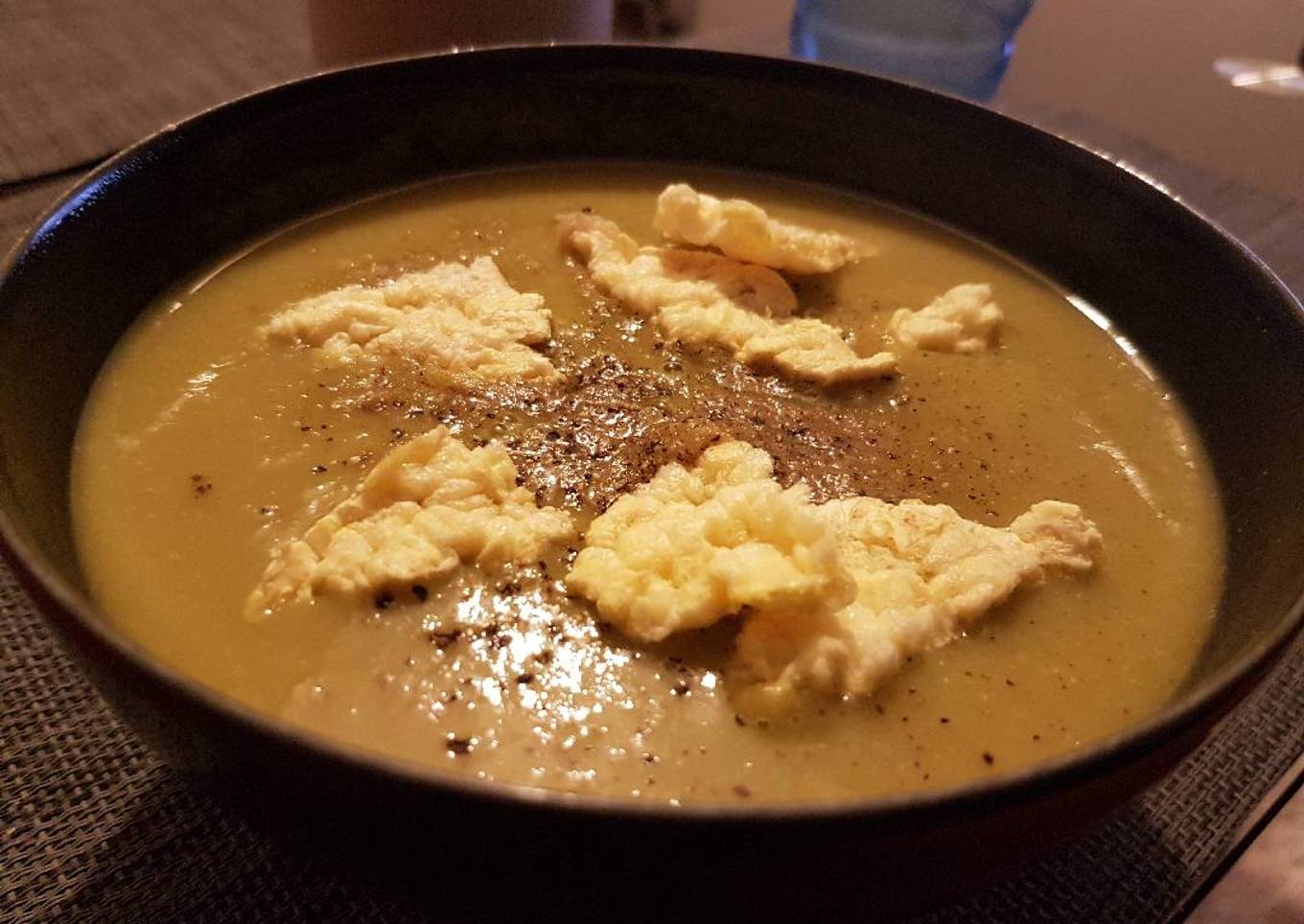 Velouté poireaux pois chiche