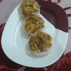 Steamed rava banana cake pazam puttu A picture of Steamed rava banana cake pazam puttu.
