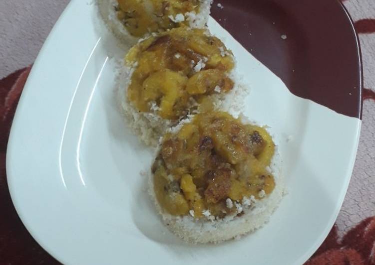 Recipe of Appetizing Steamed rava banana cake pazam puttu