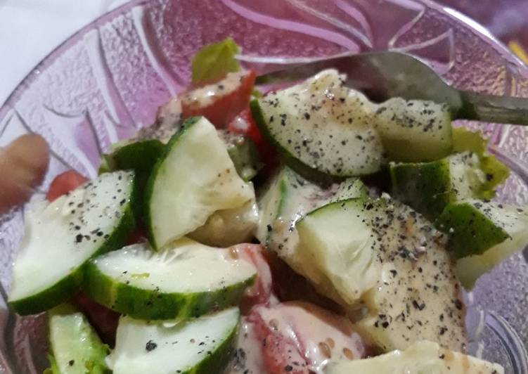 Bagaimana Menyiapkan Salad sayur wijen diet low carbo Anti Gagal