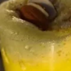 A picture of Badam - saffron milk.