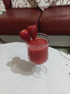 صورة لوصفة عصير الفراولة 🍓🍓🍓 المنعش