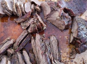 Una foto de Entraña al horno (a falta de parrilla)