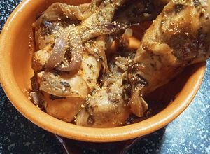 Foto di Fusi di pollo alla birra e polvere di arance