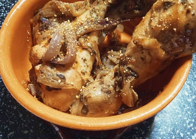 Fusi di pollo alla birra e polvere di arance