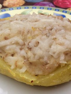 Una foto de Papa asada rellena