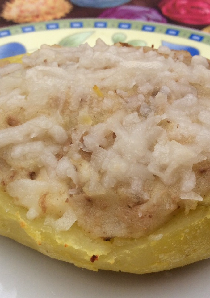 Una foto de Papa asada rellena