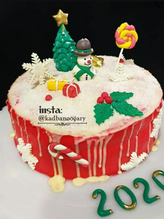 عکسی از دستور تزئین کیک کریسمس 🎄