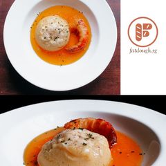 A picture of Feast of Seven Fishes V - Halibut Dumplings.
